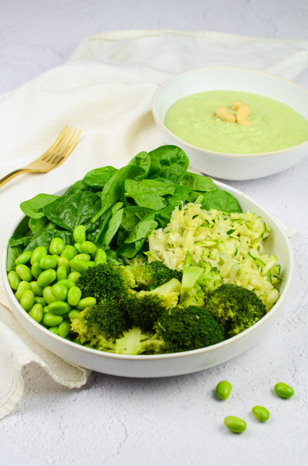 Veganer grüne Protein Bowl